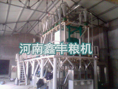 河南滑县30吨玉米加工设备安装现场